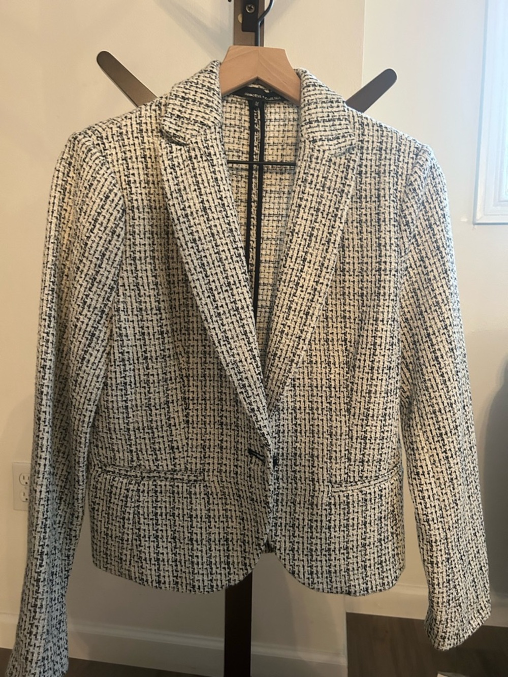 Amanda & Chelsea Black and White Tweed Blazer